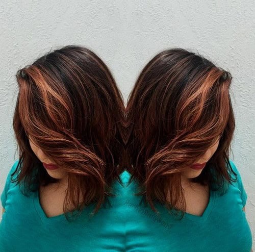 Dark and Light Brown Balayage Bob