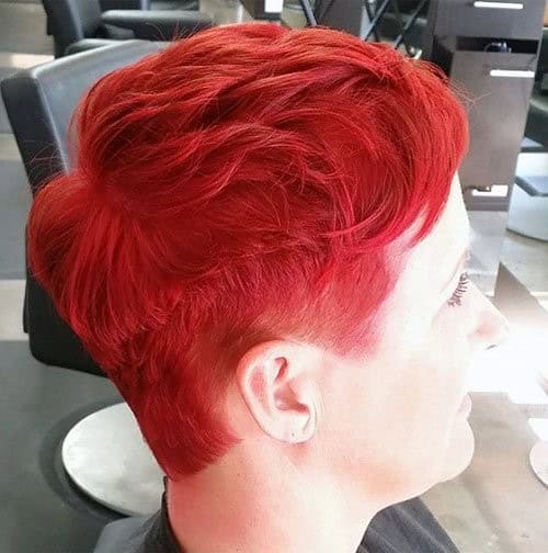 Red Pixie Haircut with Layers