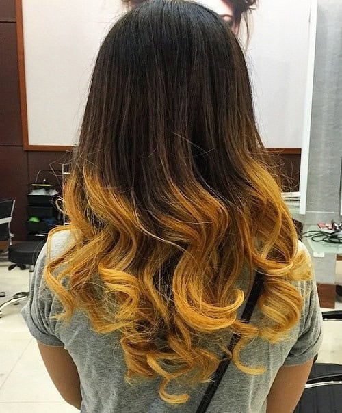 Dark Brown to Yellow Blonde Blend – Long Ombre Hair