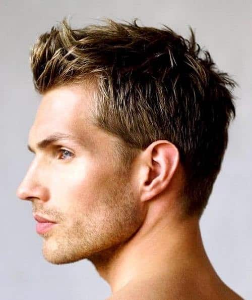 Short Light Brown Quiff – simple easy short haircut for men