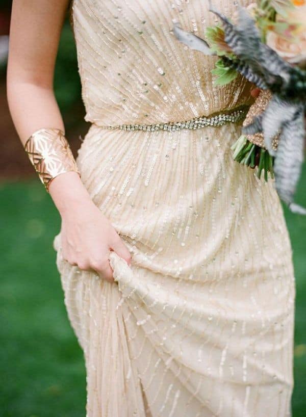 Champagne bridesmaid dress