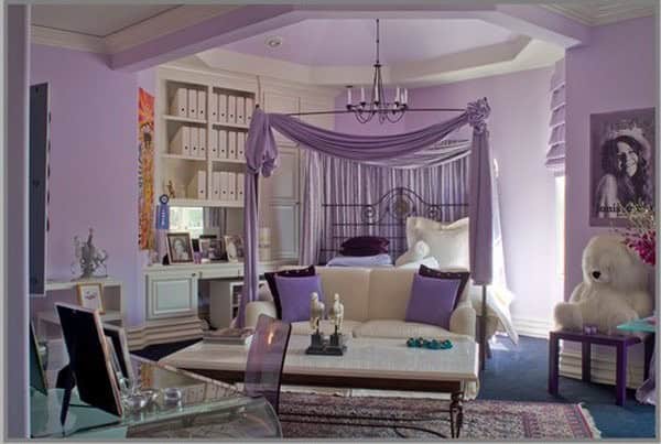 Peaceful Lavender Girl Bedroom Design