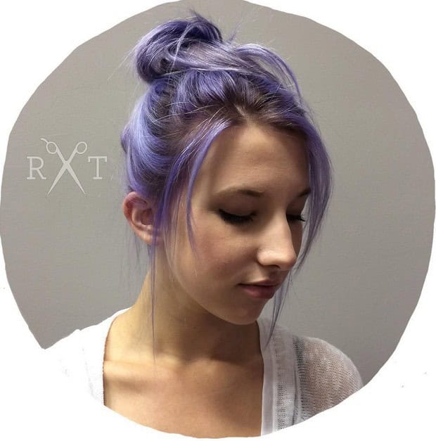 Purple updo