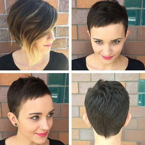 Short, Dark Pixie Cut