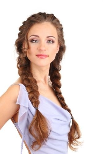 Beautiful Double Braided Hairstyle