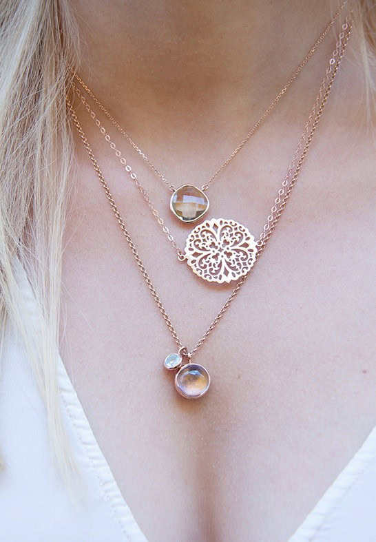 Layered necklaces