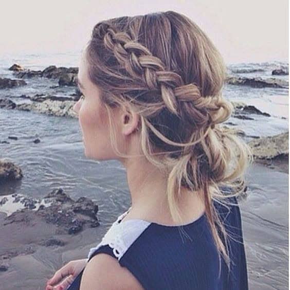 Braided Lower Updo Hairstyle