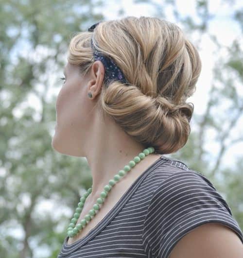 Rolled Updo with A Headband