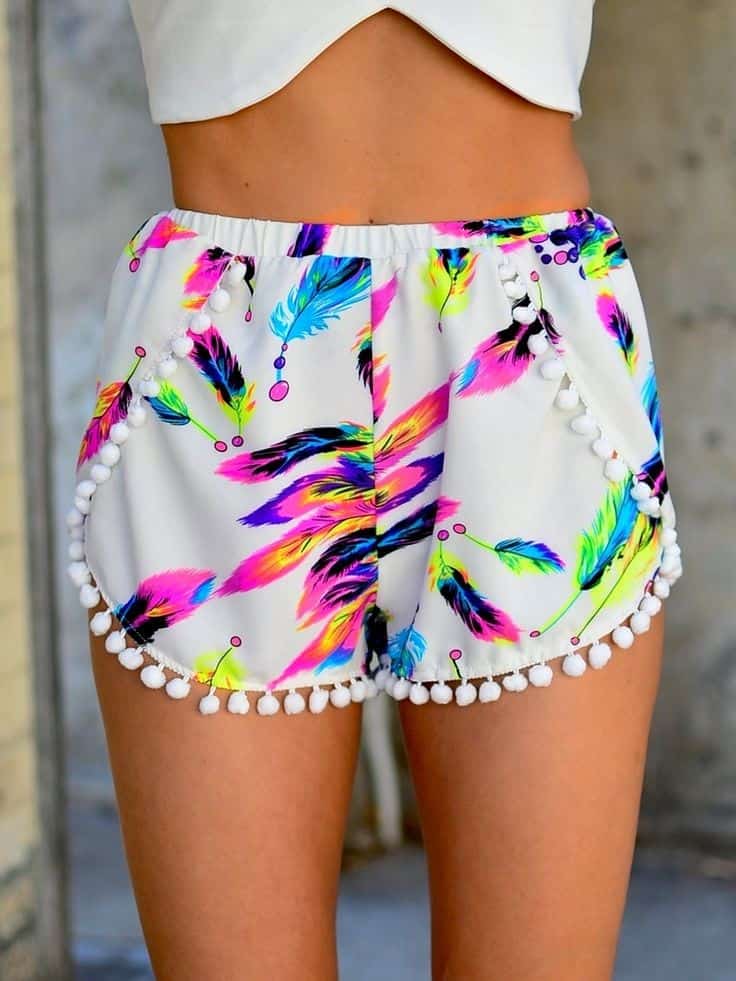 Shorts with different neon colors