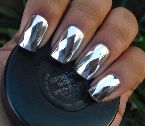 Metallic nail art