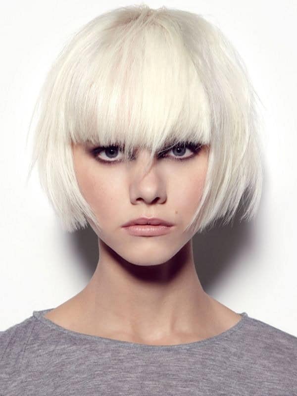 Short blunt bob with bangs