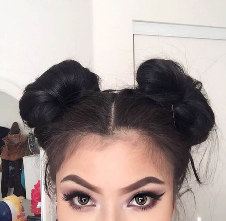 Braided French Buns with Curls