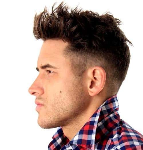 Tousled Brown Quiff – stylish short spiked haircut for men