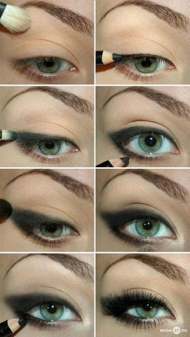 Step by step eyeshadow tutorials for green eyes