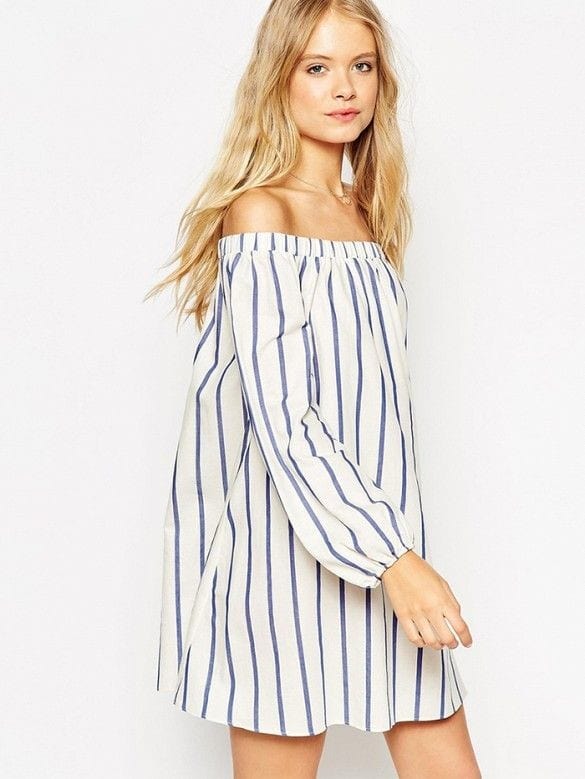 Striped shirt dress