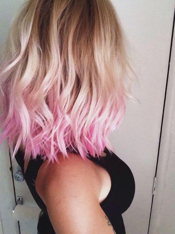 Beautiful Ombre Blonde to Pink Hair