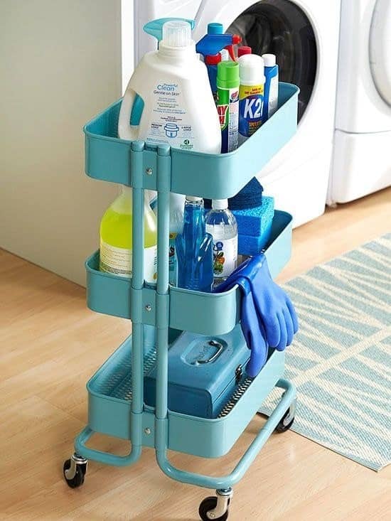 DIY Cleaning Supplies Storage Idea