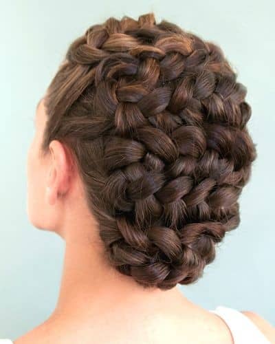 “Endless braided” updo