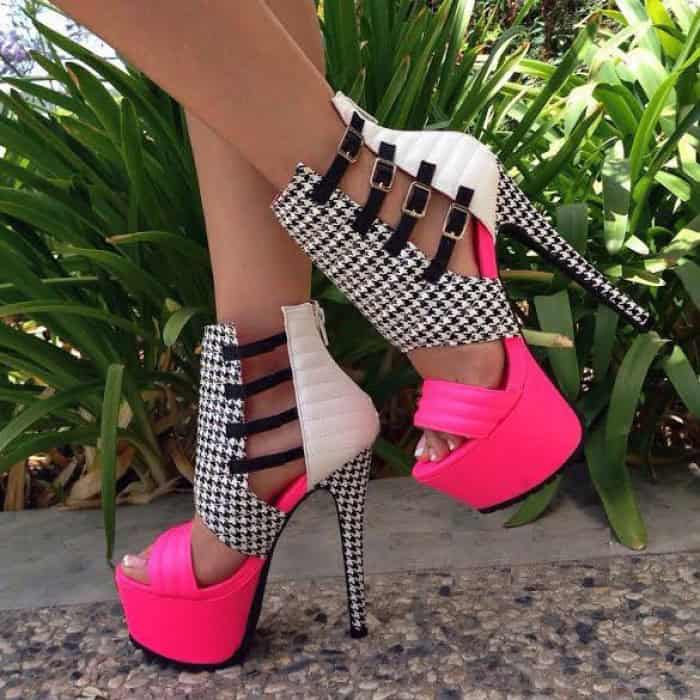 Neon platform shoes