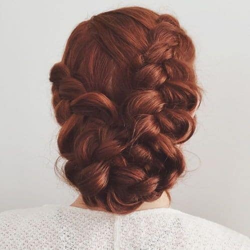 Double French Braided Bun