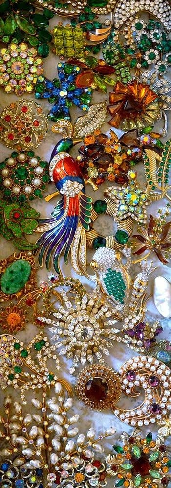 Jeweled brooches