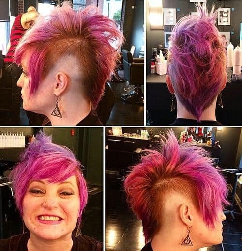 Vibrant Pink Faux Hawk