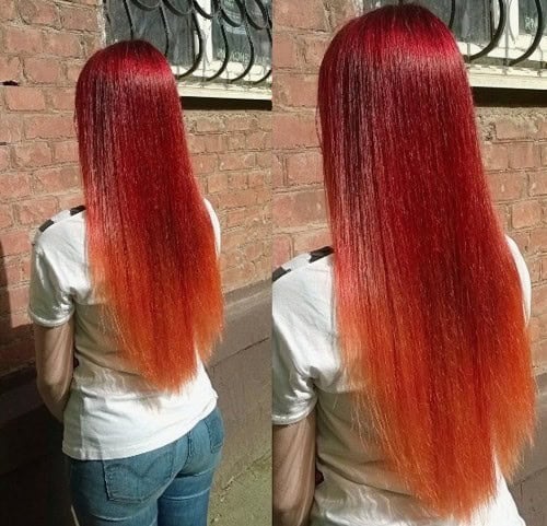 Bright Red to Orange Blend