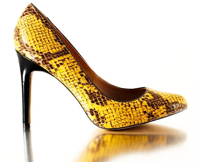 Snakeskin pumps