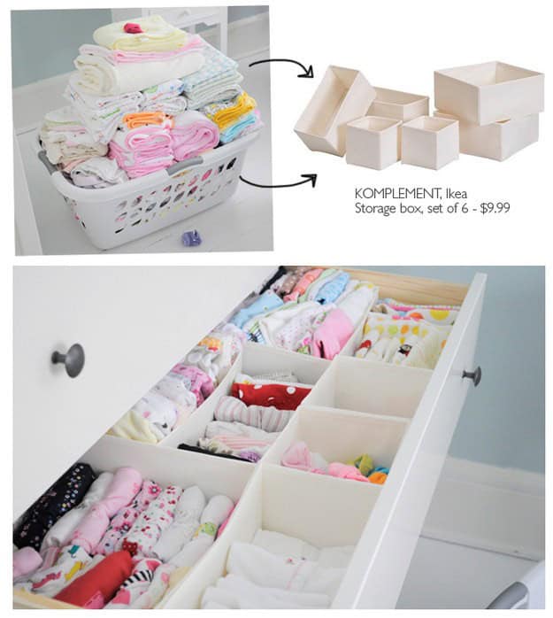 Socks and Underwear Storage Ideas with Komplement