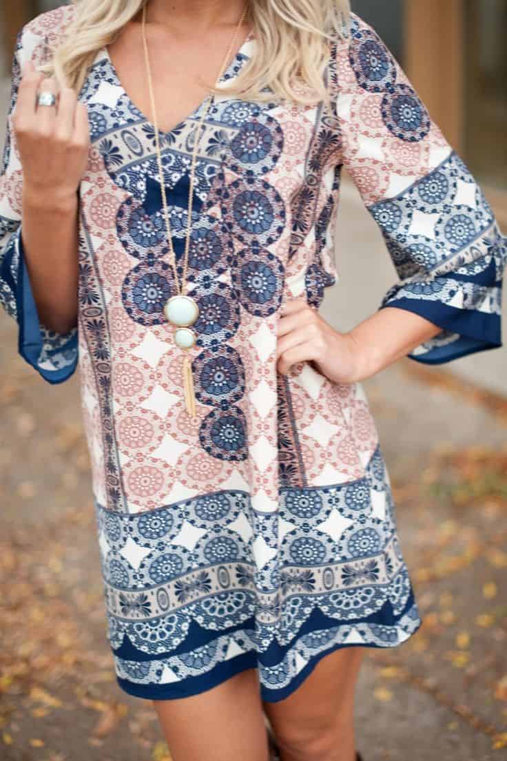 A tunic dress