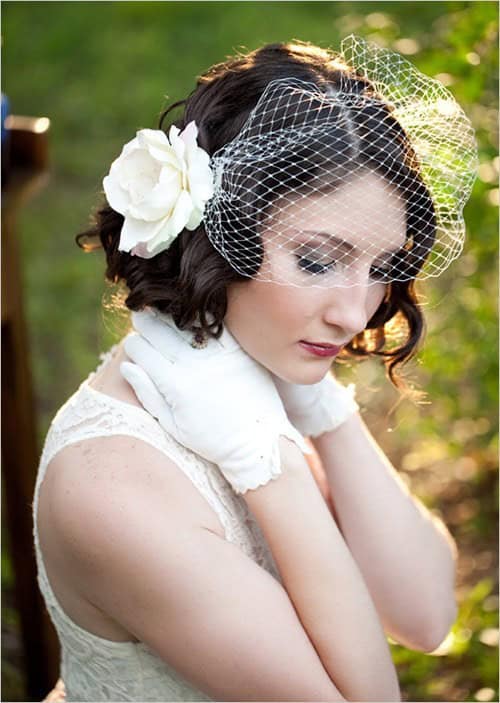 Side bun Pinned with Flower