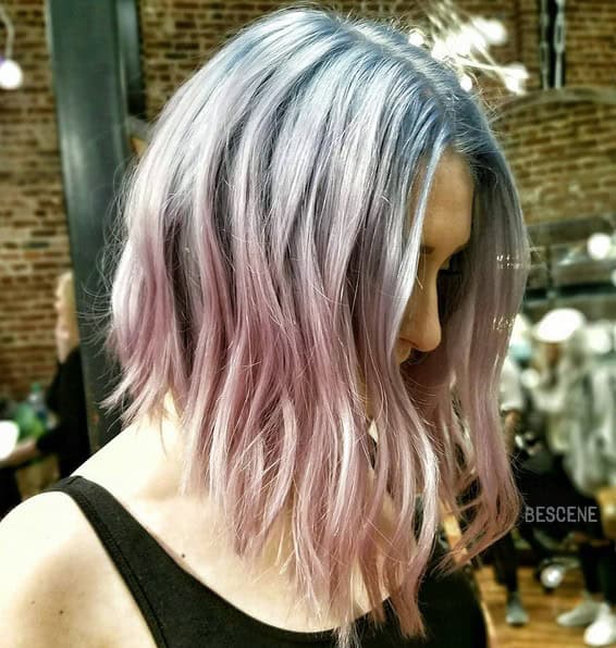 Ombre Medium Haircut