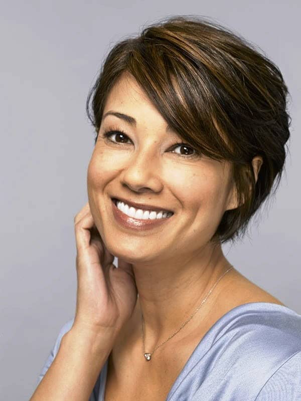 Super short bob with long layers for women over 50