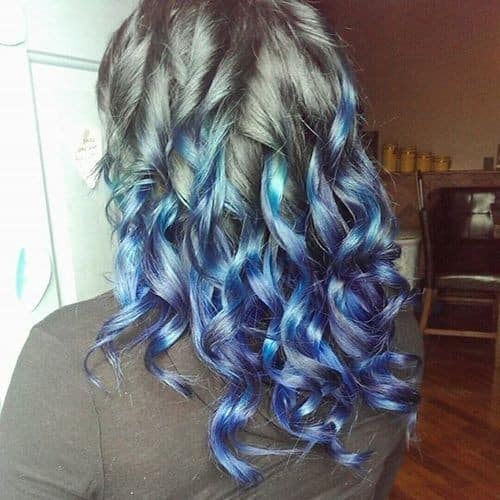 Ombre Blue Ringlets