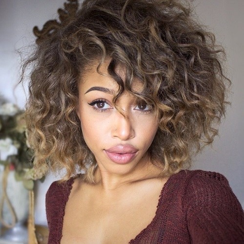 Subtle Ombre Curly Bob