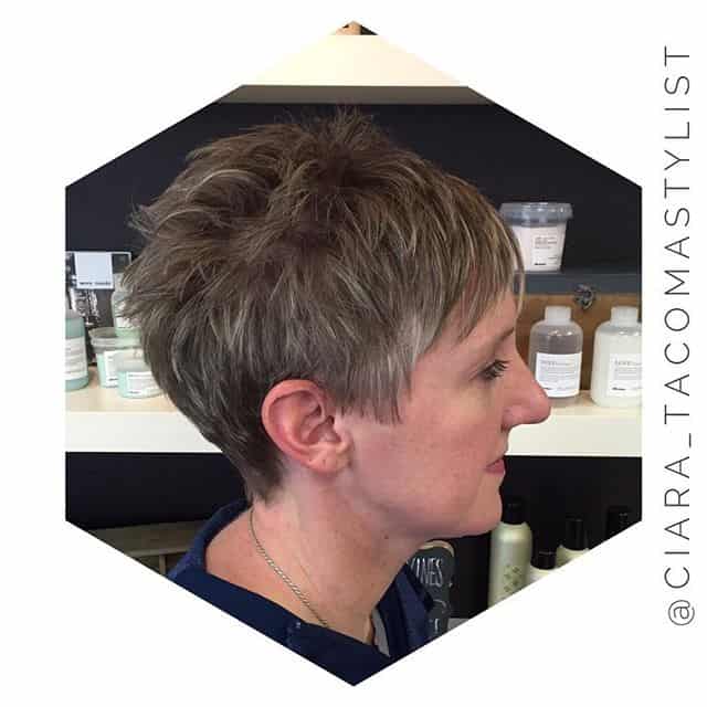 Naturally grey pixie