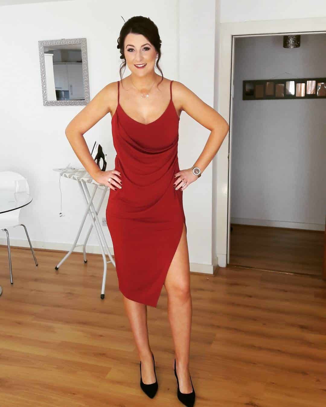 Red Dress with Side Split