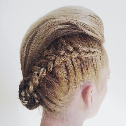 French Braided Quiff Faux Hawk