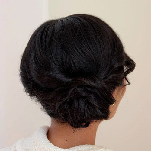 Dark Brown Twisted Bun