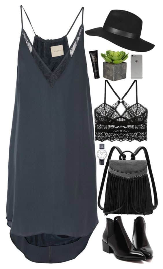 Charcoal Grey Slip Dress