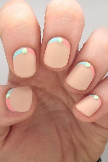 Beautiful Pastel Nail Design