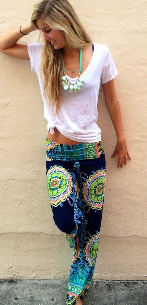 Paisley Boho yogo pants