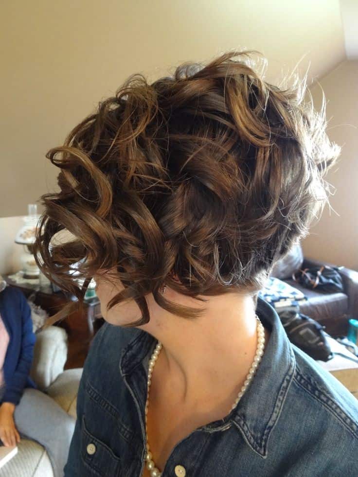 Really curly short bob