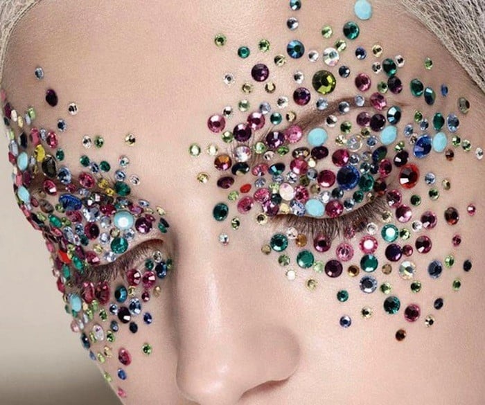 Glitter face jewelry