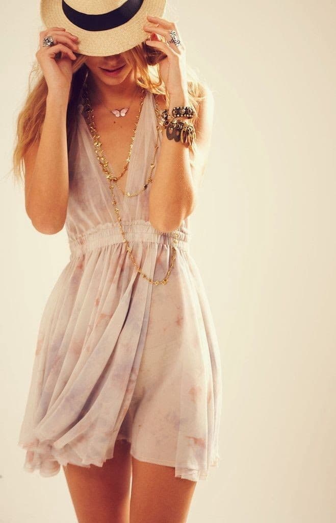 Low V-neck sundress