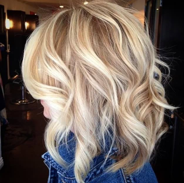 Blonde medium length bob