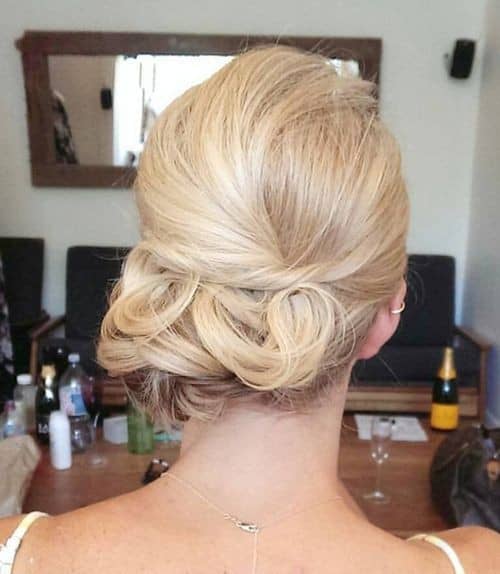 Blonde Pinned Side Bun