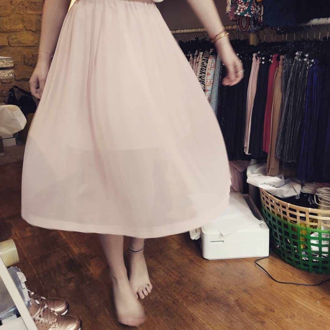 Pink with Chiffon Layer