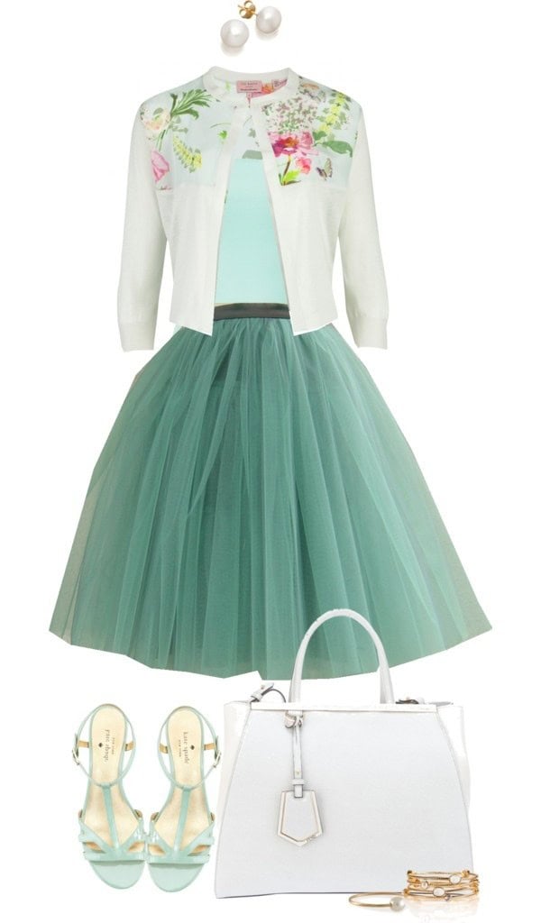 Limpet shell tulle skirt and matching tank top