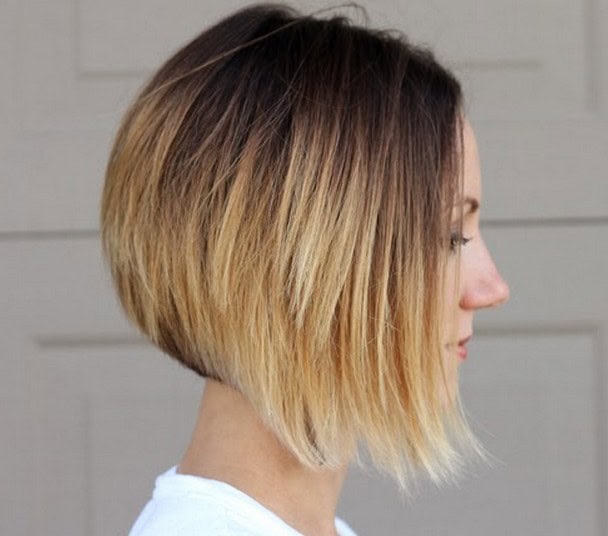 Classic A-lined ombre bob (with middle part)